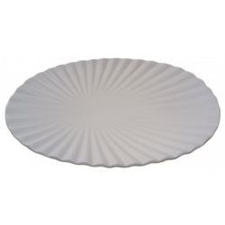 Πιατέλα κεραμική λευκή 32.5x21x3.5εκ Karvounis L0021B-W