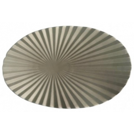 Πιατέλα κεραμική μπεζ 38.5x24.5x4.5εκ Karvounis L0021A-B