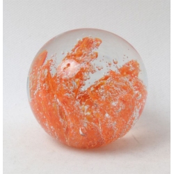 Διακοσμητικό επιτραπέζιο γυάλινο Σφαίρα πορτοκαλί 8x8εκ Karvounis CQB22376S