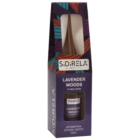 Αρωματικό χώρου με sticks Lavender Woods 30ml Sidirela E-4083