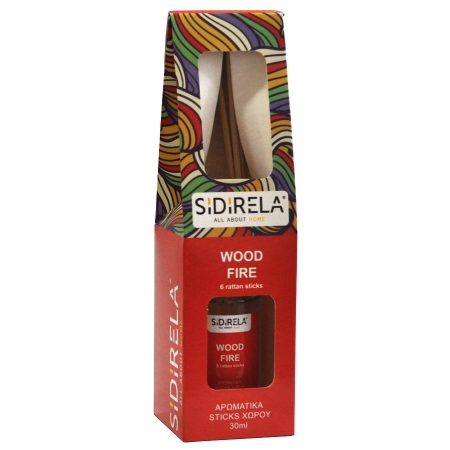 Αρωματικό χώρου με sticks Wood Fire 30ml Sidirela E-4083