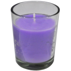 Κερί παραφίνης σε βάζο αρωματικό Levander 5x6.5εκ Sidirela E-2838