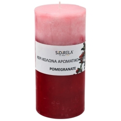 Κερί αρωματικό Pomegranate 7x14εκ Sidirela Ε-2007