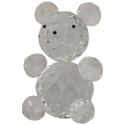 Διακοσμητικό κρυστάλλινο Αρκουδάκι διάφανο 10x7.5x13.5εκ Sinialo 1-112