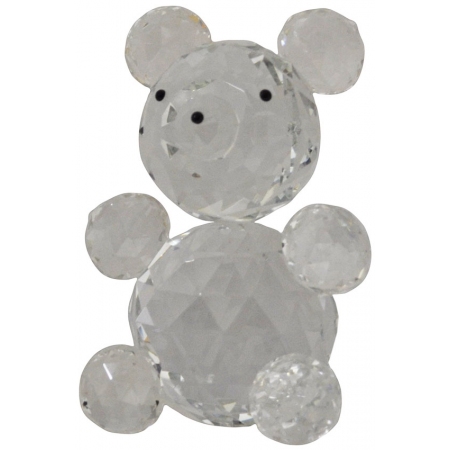 Διακοσμητικό κρυστάλλινο Αρκουδάκι διάφανο 10x7.5x13.5εκ Sinialo 1-112