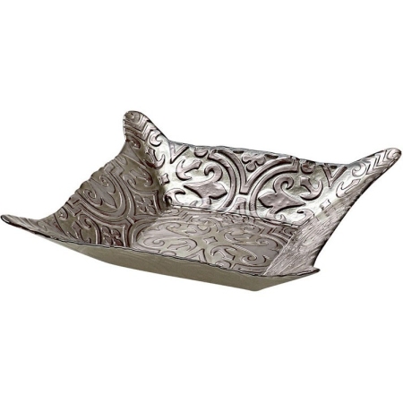 Μπωλ τετράγωνο γυάλινο ασημί-χρυσό 29.5εκ Espiel AD3429