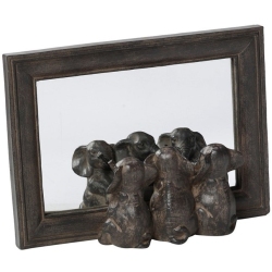 Καθρέπτης επιτραπέζιος ``Ελεφαντάκια`` γκρι 21,5εκ Espiel TEA344