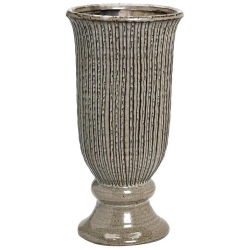 Βάζο κεραμικό γκρι 30εκ Espiel LEN116