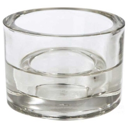 Κηροπήγια-βάση για ρεσώ σετ 24 τεμαχίων γυάλινα 5x4εκ Uniglass 36001-TH12B2