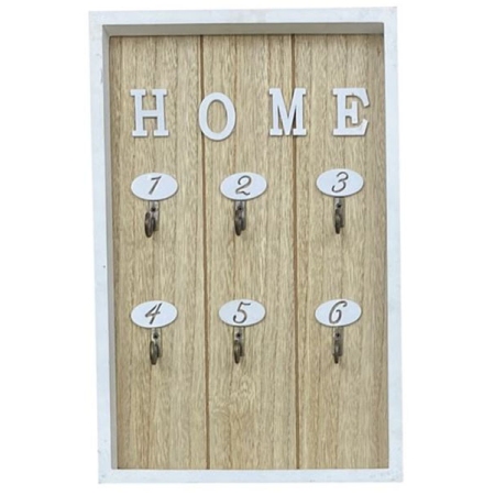 Κλειδοθήκη ξύλινη Home natural 20x3x30εκ TnS 05-950-2962
