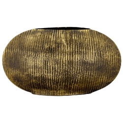 Βάζο διακοσμητικό μεταλλικό χρυσό 35.5x9.5x20.5εκ Capolavoro 24.103