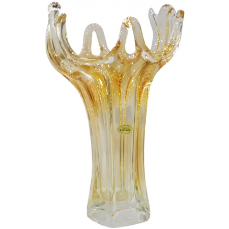 Βάζο κρυστάλλινο Rainbow μελί 21x12x36εκ Bohemia 707273