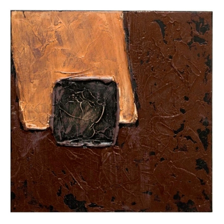 Πίνακας σε καμβά   Τετράγωνα   καφέ/μπεζ/μαύρο 30x30εκ 117/100A