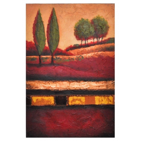 Πίνακας σε καμβά   Δέντρα   κόκκινο/πράσινο/μπεζ 60x90εκ 130/501