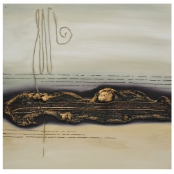 Πίνακας σε καμβά βεραμάν-χρυσό 60x60εκ Pol 130/107