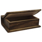 Κουτί διακοσμητικό ξύλινο με φίλντισι καφέ 25.5x15x7.5εκ Pol 12/173