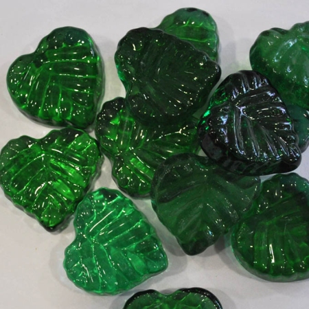 Διακοσμητικές πέτρες γυάλινες Φύλλα πράσινο Pol 5112066