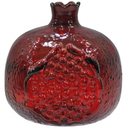 Ρόδι διακοσμητικό γυάλινο κόκκινο 11x13εκ Pol 5112073