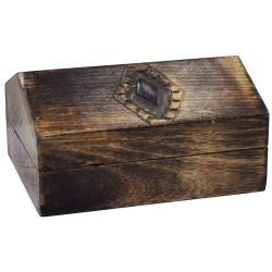 Κουτί διακοσμητικό ξύλινο καφέ 18.5x14x9.5εκ Pol 12/164L