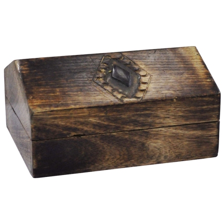 Κουτί διακοσμητικό ξύλινο καφέ 18.5x14x9.5εκ Pol 12/164L