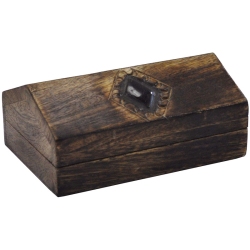 Κουτί διακοσμητικό ξύλινο καφέ 15x10x6.5εκ Pol 12/164S
