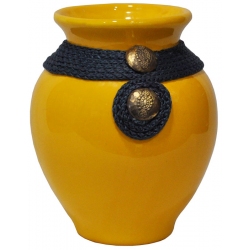 Βάζο κεραμικό κίτρινο 14x17εκ Pol 5112079