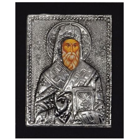Εικόνα ξύλινη-αλουμίνιο Άγιος Νεκτάριος 13x1.5x16εκ Pol 5112091
