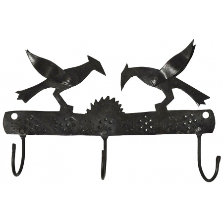 Κρεμάστρα τοίχου μεταλλική Πουλιά καφέ 20x5x14εκ Pol 5112111