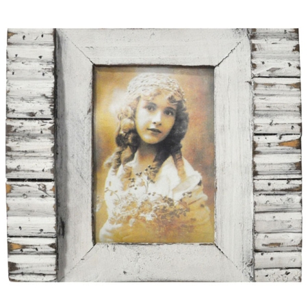 Κορνίζα τοίχου ξύλινη αντικέ γκρι 9x13εκ Pol 25/25