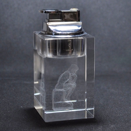 Αναπτήρας κρυστάλλινος Στοχαστής 5x5x10,5εκ Pol 5112204