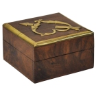 Κουτί διακοσμητικό ξύλινο καφέ 10x10x6εκ Pol 5112211