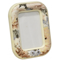 Κορνίζα πλαστική-υφασμάτινη Λουλούδια dusty pink 9x13εκ Pol 62/37