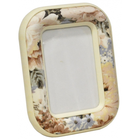 Κορνίζα πλαστική-υφασμάτινη Λουλούδια dusty pink 9x13εκ Pol 62/37