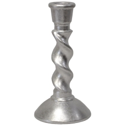 Κηροπήγιο κεραμικό ασημί 10.5x21εκ Pol 5112216