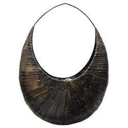 Καλάθι διακοσμητικό μεταλλικό κρεμαστό αντικέ καφέ 38x20x53εκ Pol 135/03