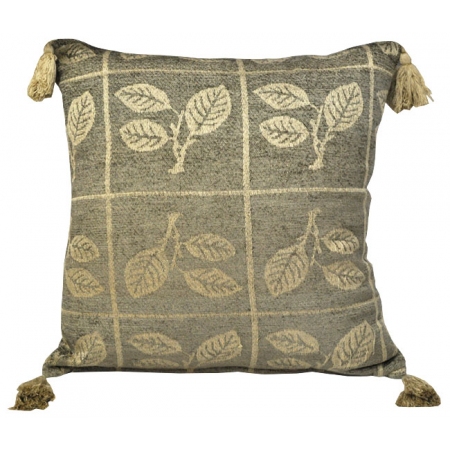 Μαξιλάρι υφασμάτινο Φύλλα λαδί 45x45εκ Pol 5112281