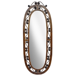 Καθρέπτης τοίχου ξύλινος-μπαμπού καφέ 57x2x145εκ Pol 5112318