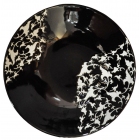 Πιατέλα κεραμική καφέ-λευκό 35.5εκ Inart 3-70-201-0035