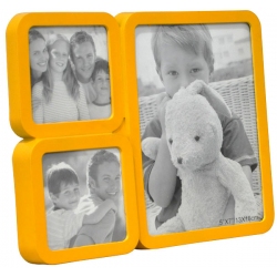 Πολυκορνίζα 3 θέσεων πλαστική πορτοκαλί 23.5x2.5x18.5εκ Inart 3-30-834-0011