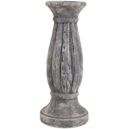 Κηροπήγιο τσιμεντένιο γκρι/μπεζ 37εκ Inart 3-70-507-0232