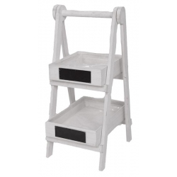 Ραφιέρα ξύλινη με 2 ράφια-καλάθια 68εκ Click 6-50-299-0001