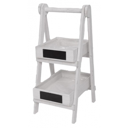 Ραφιέρα ξύλινη με 2 ράφια-καλάθια 68εκ Click 6-50-299-0001