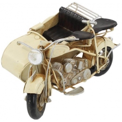 Μηχανή μεταλλική μπεζ/μαύρο 19εκ Inart 3-70-726-0130