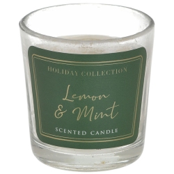Κεριά παραφίνης σετ 3 τεμαχίων αρωματικά Lemon+Mint 6εκ Click 6-80-933-0004