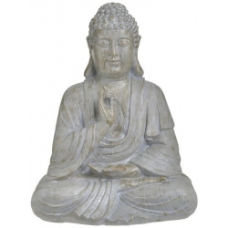 Βούδας διακοσμητικός αντικέ γκρι 35εκ Inart 3-70-401-0149