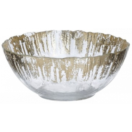 Κουπ γυάλινο διάφανο-χρυσό 15.5εκ Click 6-60-185-0006