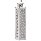 Φανάρι με φως ξύλινο λευκό 22x22x93εκ Click 6-70-131-0002