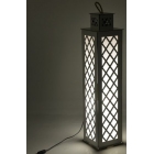 Φανάρι με φως ξύλινο λευκό 22x22x93εκ Click 6-70-131-0002