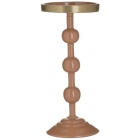 Κηροπήγιο μεταλλικό σομόν-χρυσό 11x24εκ Inart 3-70-650-0027