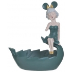 Μπωλ διακοσμητικό πολυρεσίνης Κοπέλα πράσινο 23x16x29εκ Click 6-70-151-0174